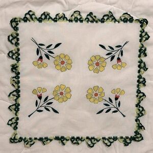 Mexican hand embroidered napkin for tortillas - Servilleta bordada a mano. New.